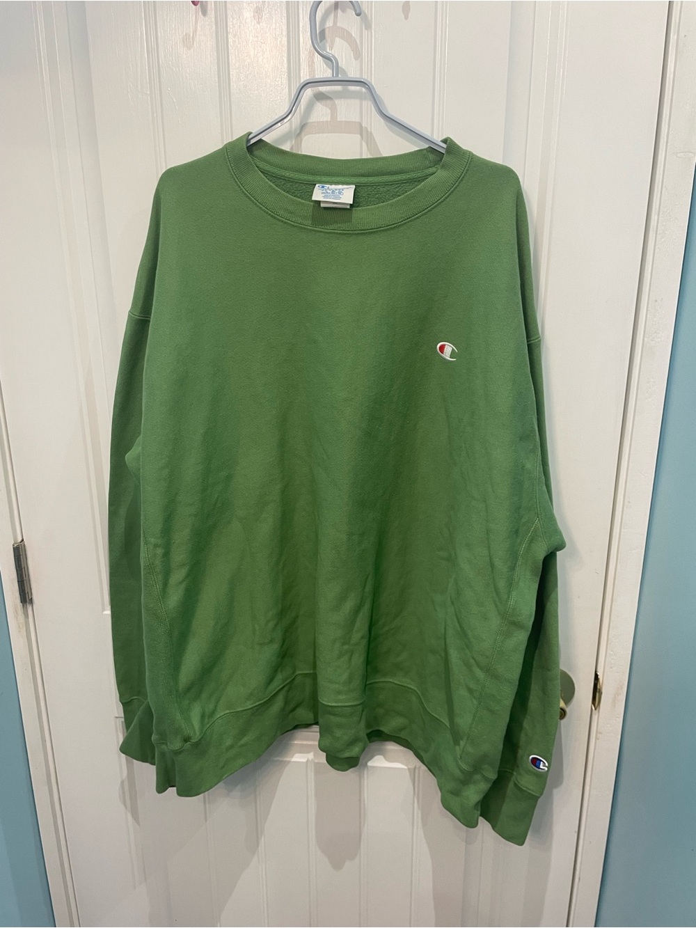 Plus size Champion Green Pullover Crewneck Sweatshirt